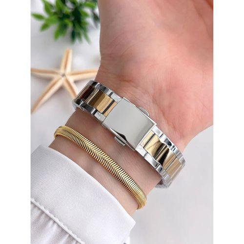 Ferrucci Kadın Kol Saati+Bileklik Özel Seri Çelik Kordon Kararma Renk Atma Yapmaz VS.BLKT.0305