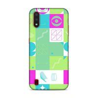 Samsung Galaxy A01 Uyumlu Kılıf Insomnia (30) Silicone Case Pembe Yeşil