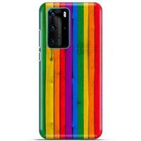 Lopard Huawei P40 Pro Uyumlu Kılıf Wood'X (24) Darbe Emici Kılıf Desenli