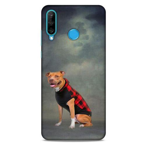 Huawei P30 Lite Kılıf Köpek Kıyafetleri (31) TPU Kılıf Pitbull Yelek