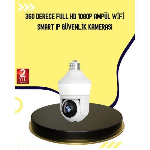 1080p Görüntü Kaliteli Wi-fi Ampul Tipi Güvenlik Kamerası