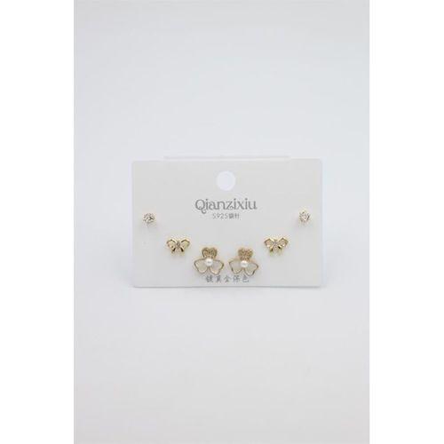 Çoklu Set Küpe - Altın