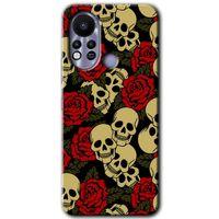 İnfinix Hot 11s Kılıf HD Desen Baskılı Arka Kapak - Kurukafa Aşk