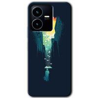 Vivo Y22s Kılıf HD Desen Baskılı Arka Kapak - City Bird Sky
