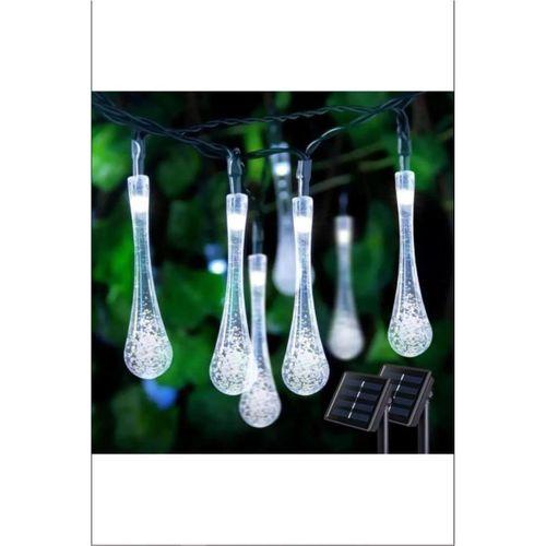 Beyaz Renk 5 Metre 1 Adet Solar Dış Mekan Işıkları Güneş Enerjili Led Işıkları