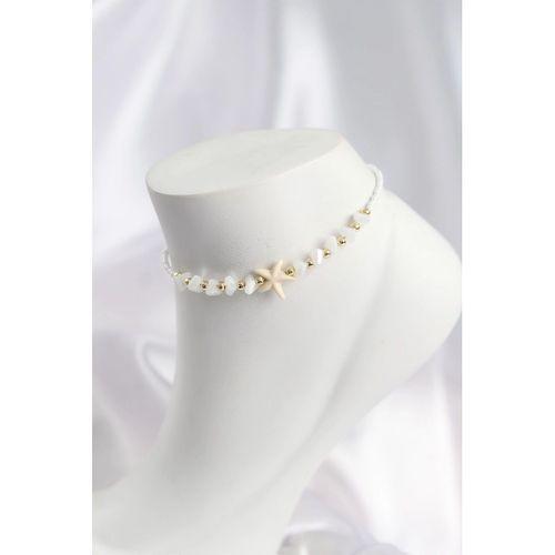 Beyaz Renk Deniz Yıldızı Motifli Halhal