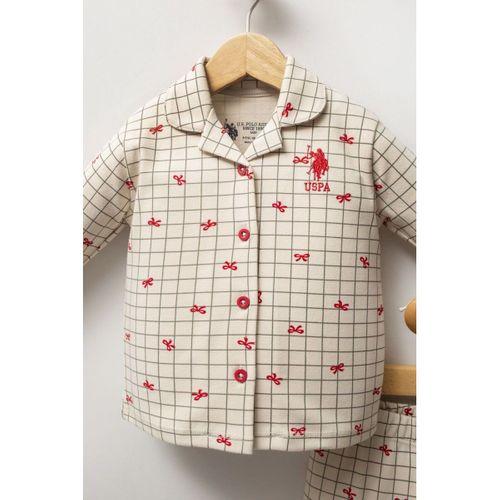 U.S.Polo U.S. Polo Assn Gömlek Pijama Takımı USB2728 Beyaz