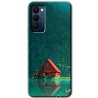 Potkal Hediye Fabrikası Tecno Camon 18P Kılıf HD Desen Baskılı Arka Kapak - House In Woods