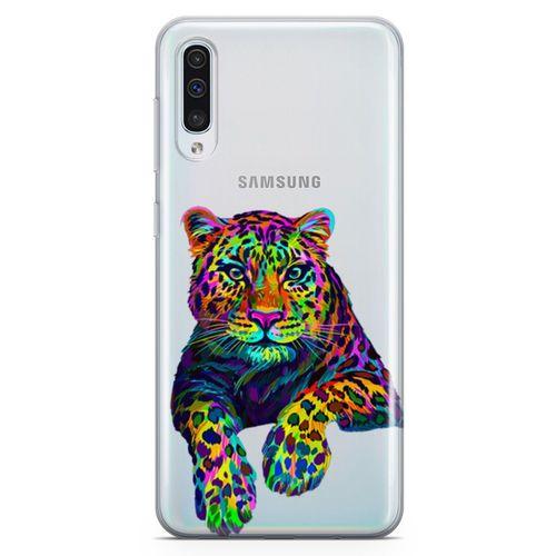 Samsung Galaxy A70 Kılıf Kaplan Colorful Arka Kapak Koruma Desenli Full Koruyucu