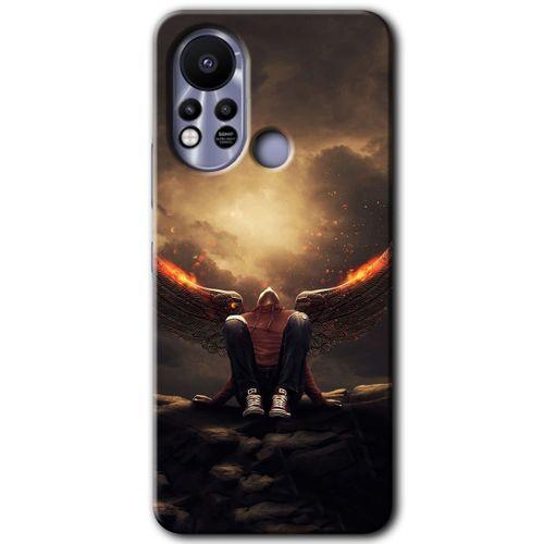 İnfinix Hot 11s Kılıf HD Desen Baskılı Arka Kapak - Wings of Power