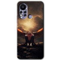 İnfinix Hot 11s Kılıf HD Desen Baskılı Arka Kapak - Wings of Power