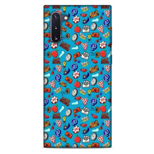 Retro (21) Desen Koruyucu Kapak Renkli Samsung Galaxy Note 10 Kılıf