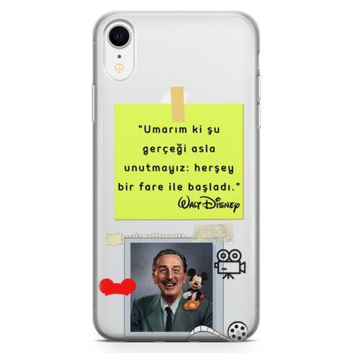 Apple iPhone XR Kılıf Caps Walt Disney Arka Kapak Koruma Desenli Full Koruyucu