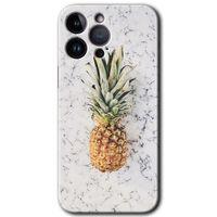 Potkal Hediye Fabrikası iPhone 14 Pro Max Kılıf HD Desen Baskılı Arka Kapak - Ananas