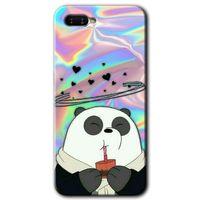 Potkal Hediye Fabrikası Oppo Rx 17 Neo Kılıf HD Desen Baskılı Arka Kapak - Milkshake Panda