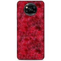 Mermer Desenli (6) Tema Silikon Kılıf Kırmızı Xiaomi Redmi Poco X3 Kılıf