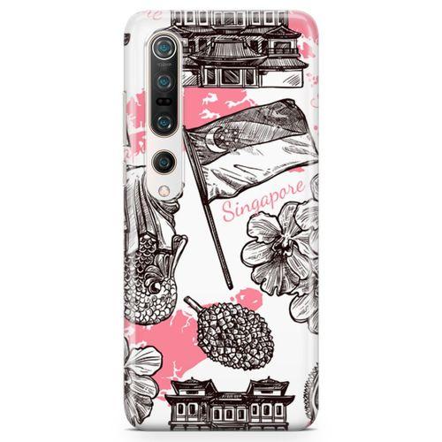 Xiaomi Mi 10 Pro Kılıf Singapur'u Seviyorum Arka Kapak Koruma Desenli Full Koruyucu