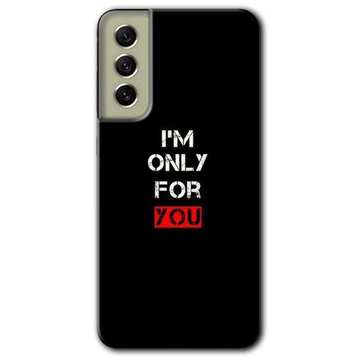 MRCİLETİSİM Samsung Galaxy S21 FE Kılıf HD Desen Baskılı Arka Kapak + Temperli Cam - For You