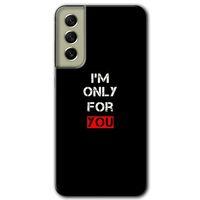 MRCİLETİSİM Samsung Galaxy S21 FE Kılıf HD Desen Baskılı Arka Kapak + Temperli Cam - For You