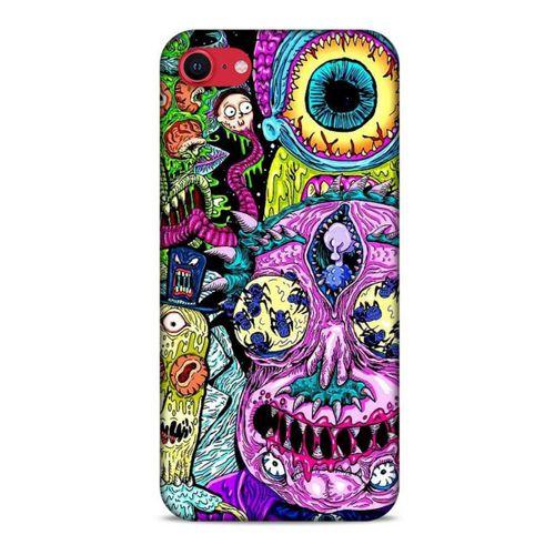 Apple iPhone SE 2020 Uyumlu Kılıf Rick And Morty (47) Crystal Flex Kılıf Decoy Mortys