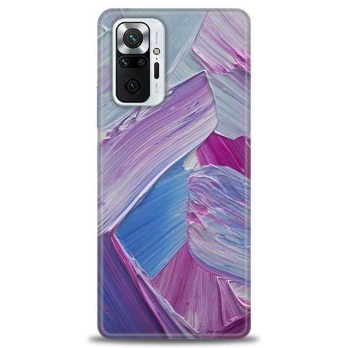 Xiaomi Redmi Note 10 Pro Kılıf HD Baskılı Kılıf - Purple + Tam Ekran Koruyucu