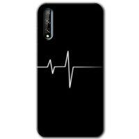 MRCİLETİSİM Huawei Y8P Kılıf HD Desen Baskılı Arka Kapak + Temperli Cam - Heart Rytm