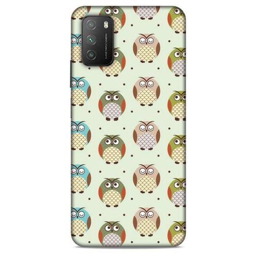 Lopard Xiaomi Poco M3 Uyumlu Kılıf Baykuşlar (17) Tasarım Kılıf