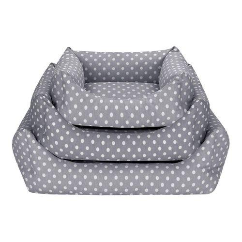 Pet Comfort Uniform Gri Puantiyeli Köpek Yatağı L 70x60cm