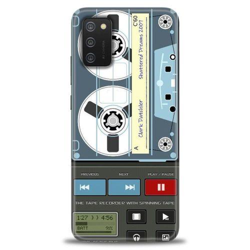 Samsung Galaxy A02S Kılıf HD Baskılı Kılıf - Nostaljik Kaset + Tam Ekran Koruyucu