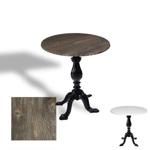 Dockers Çipa 1001 Döküm Ayak Yuvarlak Masa Çap 90cm - (Werzalit, Wermodin ve Allzalit Tabla) - Old Pine