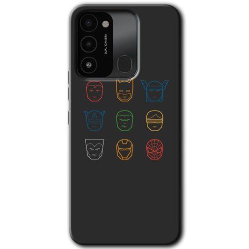 Tecno Spark 8C Kılıf HD Desen Baskılı Arka Kapak - Avengers Minimalism