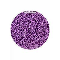 Mor Renk 4 mm Yaklaşık 1100 adet / 100 gram Cam Boncuk Oya Yazma Bileklik ve Kolye