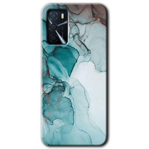 OPPO Oppo A16 Kılıf HD Desen Baskılı Arka Kapak - Buzul Mermer