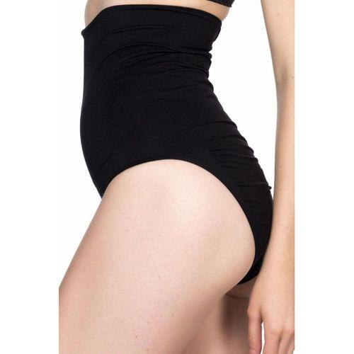Siyah Double Yüksek Bel Çıtçıtlı  Slip Korse