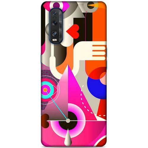 Lopard Oppo Find X2 Uyumlu Kılıf Soyut Sanat (17) Baskılı Tasarım Kılıf