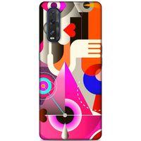 Lopard Oppo Find X2 Uyumlu Kılıf Soyut Sanat (17) Baskılı Tasarım Kılıf