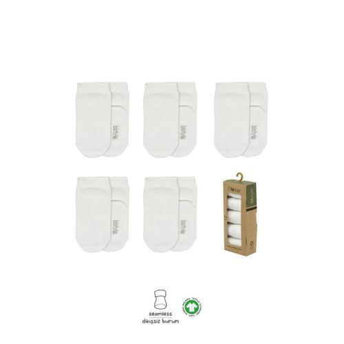 Bistyle 5'li Penye Soket Kutulu Basic Çorap 10131 Ekru