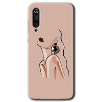 Xiaomi Mi 9 HD Baskılı Kılıf + 9D Tam Ekran Koruyucu - Çizim Silüet