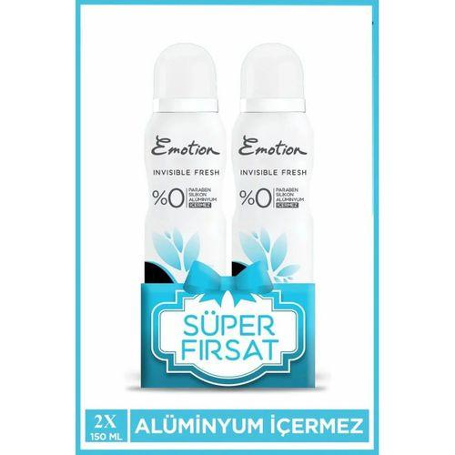 2 Adet Emotion Invisible Fresh Black & White Kadın Deodorant 150ml Vegan, Leke Bırakmaz