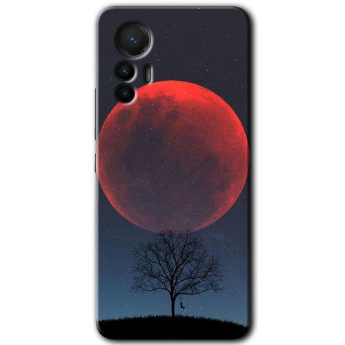 Xiaomi Mi 12 Lite HD Baskılı Kılıf + 9D Tam Ekran Koruyucu - Kanlı Ay