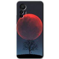 Xiaomi Mi 12 Lite HD Baskılı Kılıf + 9D Tam Ekran Koruyucu - Kanlı Ay