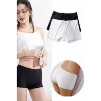 2 Adet Kadın Dikişsiz Görünmez İz Yapmaz Mini Şort Boxer Siyah Beyaz