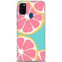 Samsung Galaxy M21 Kılıf HD Baskılı Kılıf - Pembe Limon + Tam Ekran Koruyucu