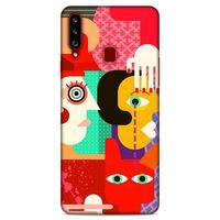 Lopard Samsung Galaxy A20s Uyumlu Kılıf Soyut Sanat (15) Baskılı Antişok Kılıf