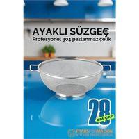 Modacar 28 cm Süzgeç - Makarna Süzgeci Pirinç Meyve Süzgeci 304 Paslanmaz Çelik