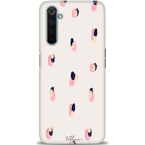 Realme 6 Pro Kılıf HD Baskılı Kılıf - Pembe Lacivert + Tam Ekran Koruyucu