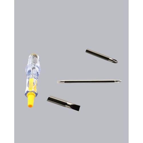 Elektrik Test Kalemi Neon Işıklı Nikel Kaplama 110-220v Dirençli