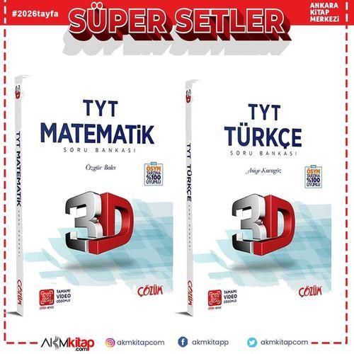 3D Yayınları TYT Matematik ve Türkçe Soru Bankası Seti 2 Kitap