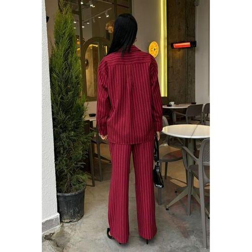 Palazzo Pantolonlu Çizgili Takım 10092