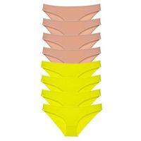 8 Adet Süper Eko Set Likralı Kadın Slip Külot Sarı Ten